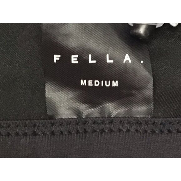 Fella Swim  Women's Black Bikini Top Size Medium Front Closure Back Zipper - Picture 6 of 8